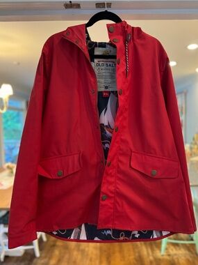 Kiel James Patrick KJP Old Salt Raincoat New England Mariner Red XXL Lined